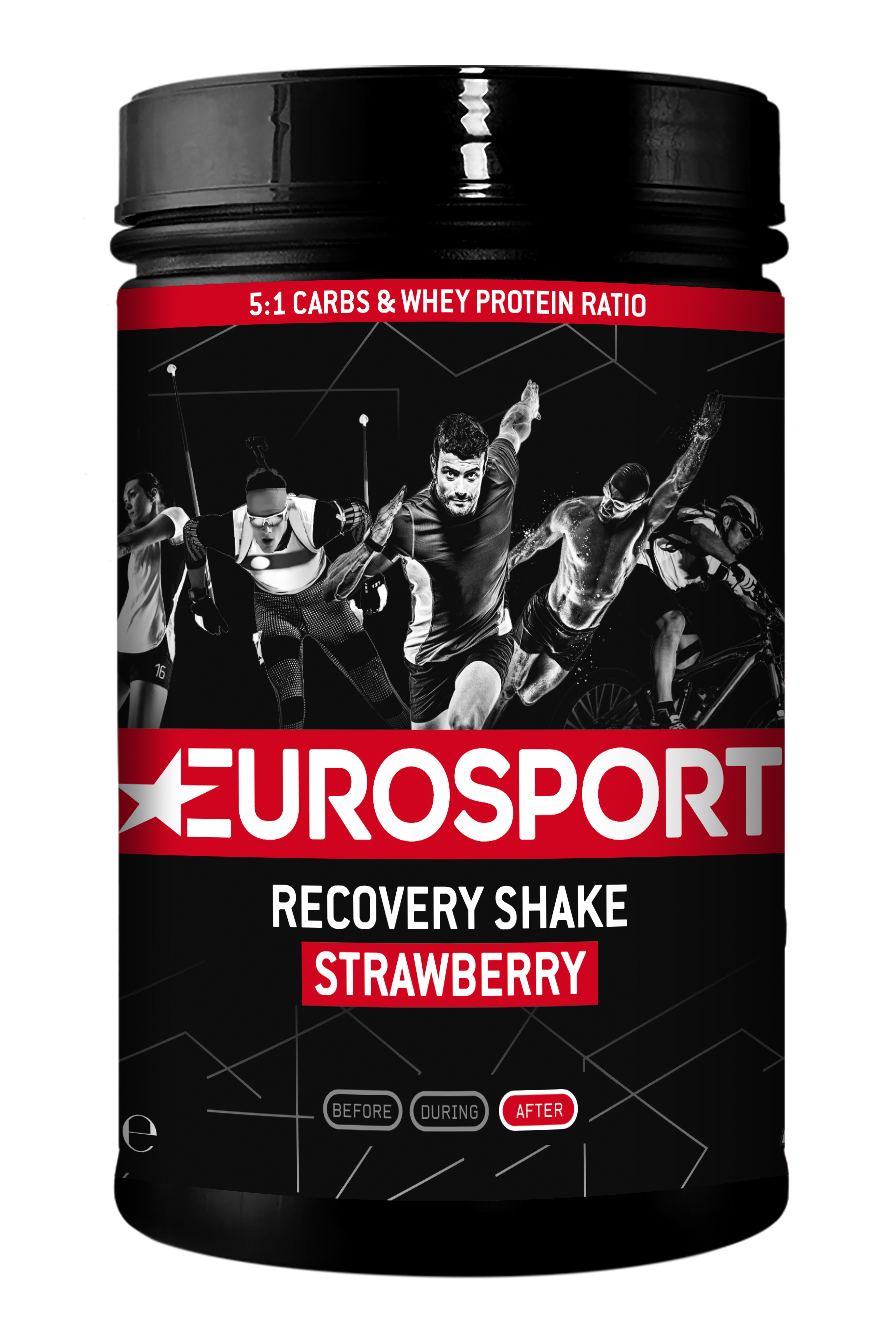 Eurosport Recovery Shake, příchuť jahoda