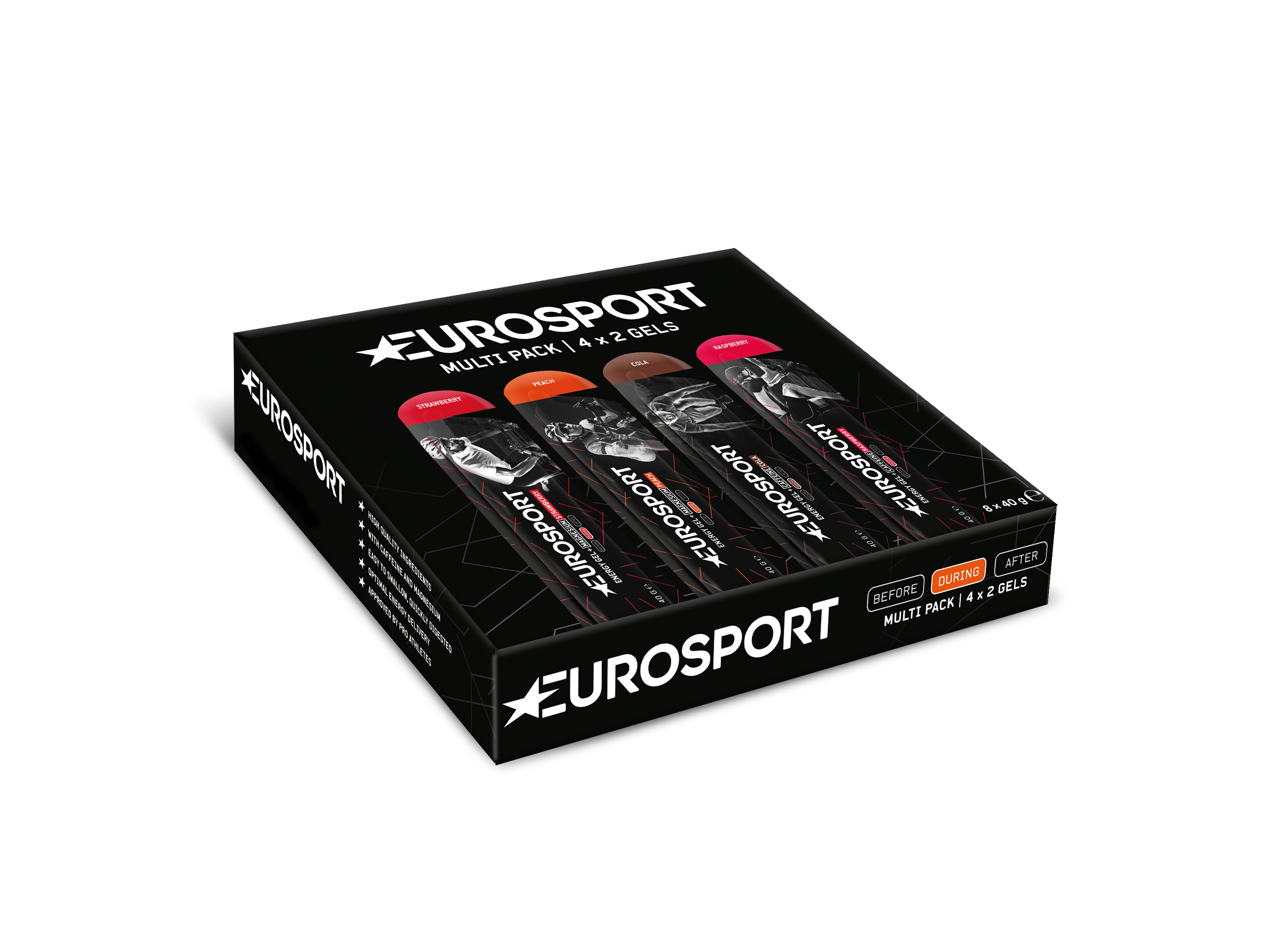 Hromadné balení 8 kusů Energy gelů Eurosport nutrition