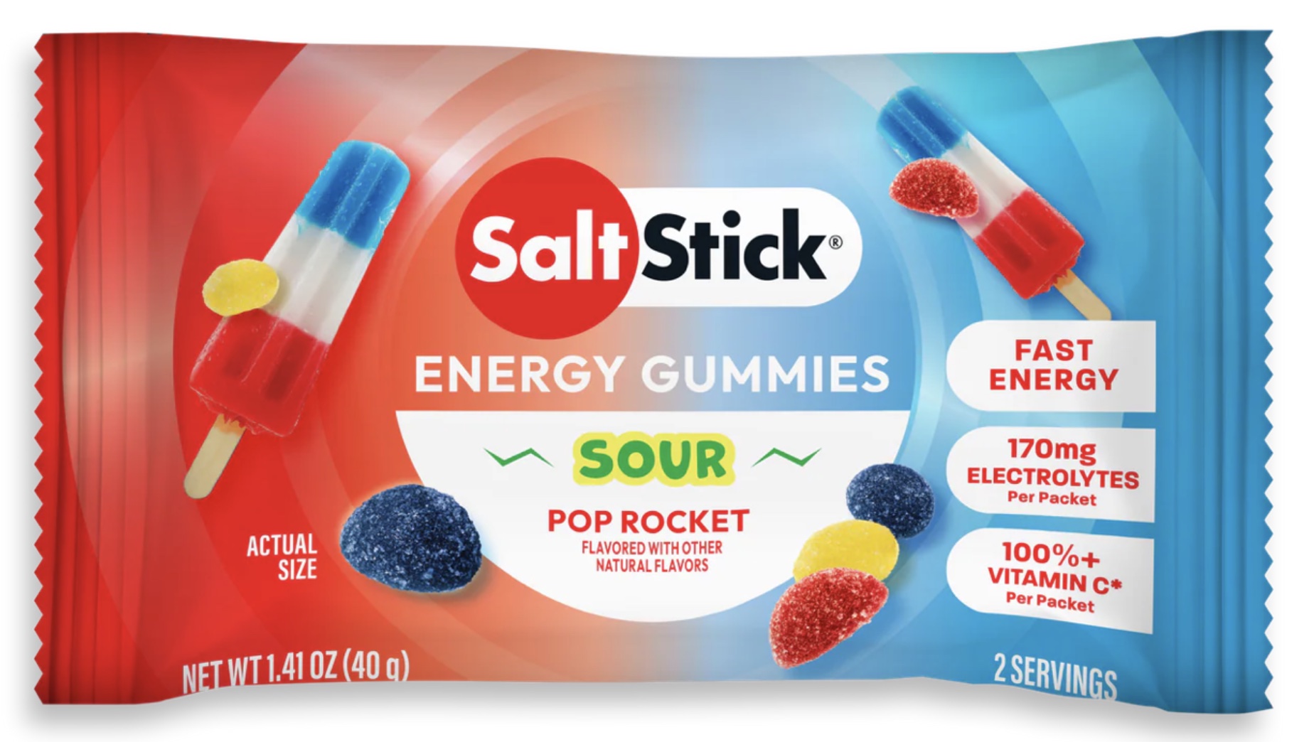 Saltstick energy gums sour pop rocket